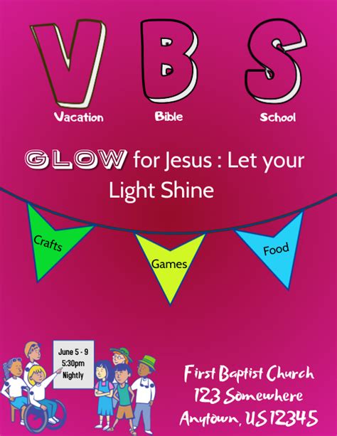 Vbs Flyer Template Postermywall