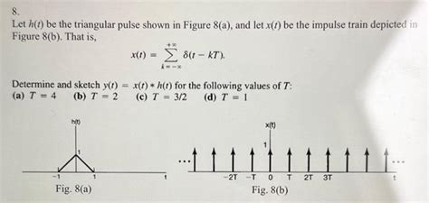 Solved Let H T Be The Triangular Pulse Shown In Figure Chegg