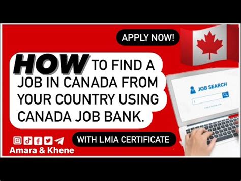 HOW TO FIND A JOB IN CANADA FROM YOUR COUNTRY USING CANADA JOB BANK