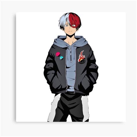 Shoto Todoroki My Hero Academia Bnha Mha Cool Hot Ice Canvas Print For Sale By Yuno Redbubble