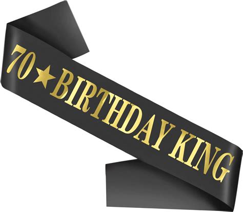 70th Birthday King Sash Happy 70th Birthday Sash For Men