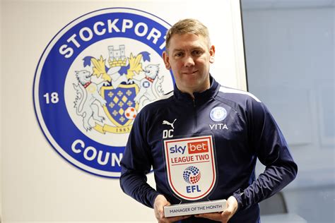 Dave Challinor Named League Two Manager Of The Month Stockport County