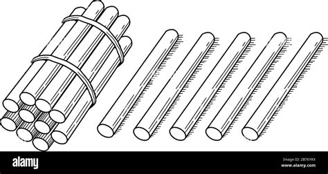 A typical representation of a bundle of 15 sticks bundled in tens that ...