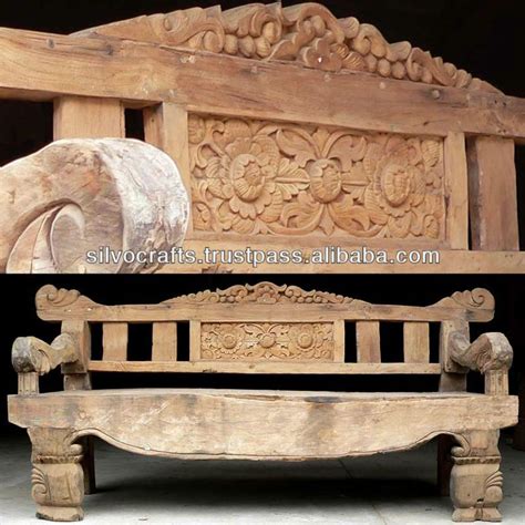 Royal Antique Indian Carved Teak Wooden Furniture From Jodhpur