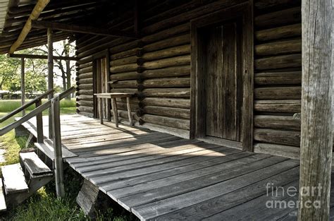 The Log Cabin Porch Photograph by Debra Johnson - Pixels