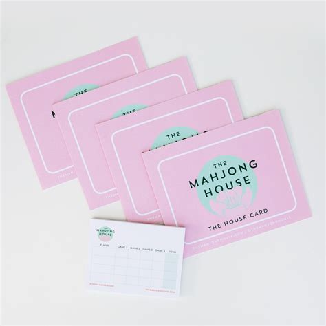 The Mahjong House Card Set with Score Pad | Mahjong Game Essentials