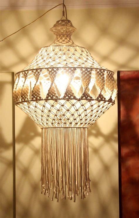 Extra Large Boho Chandelier Macrame Lampshade Boho Lights Etsy