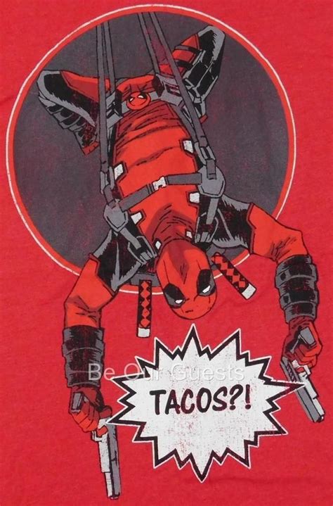 Loot Crate Deadpool Tacos Red Marvel T Shirt 2xl New Marvel Basictee