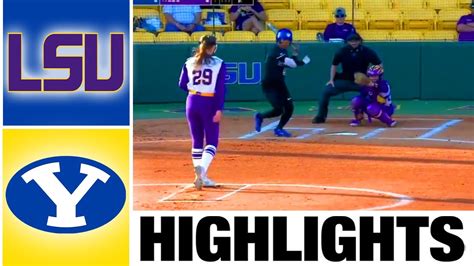 BYU vs #11 LSU Highlights | NCAA Softball Highlights | 2023 College ...