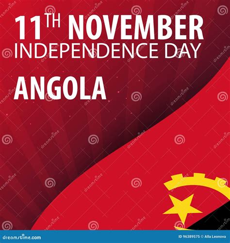 Independence Day Of Angola Flag And Patriotic Banner Vector