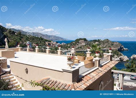 Villa Patio In Taormina Sicily Italy Stock Image Image Of Italy