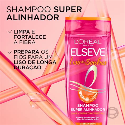 Liso Dos Sonhos Da L'oréal - Shampoo L'Oréal Paris Elseve Liso dos Sonhos Super Alinhador 200ml