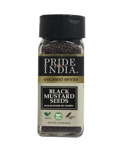 Pride Of India Black Mustard Seed Gourmet Spice Dry Seasoning 1