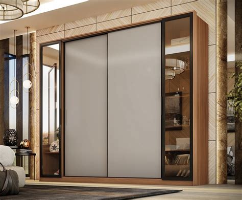 Guarda Roupa Casal Laredo Portas Portas Em Vidro Reflecta Amendola Nude Demartez