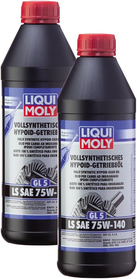 2x LIQUI MOLY 4421 Vollsynthetisches Hypoid-Getriebeöl (GL5) LS SAE 75W ...