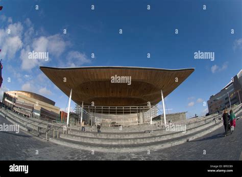 Exterior Of Senedd National Assembly For Wales Government Building