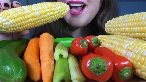 Healthy Eating Asmr Raw Veggie Platter Extremely Satisfying Crunchy