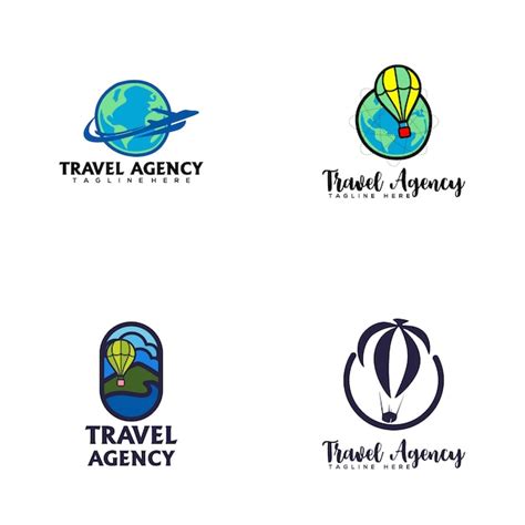 Logo De L Agence De Voyage Vecteur Premium