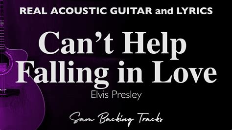 Cant Help Falling In Love Elvis Presley Acoustic Karaoke Youtube Music