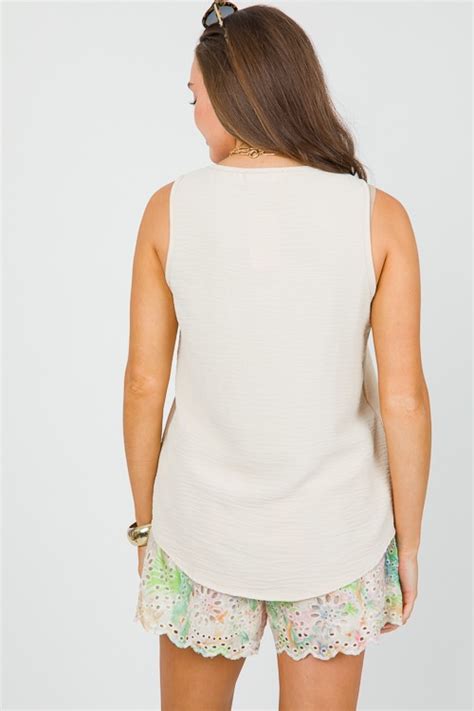 Scoop Neck Tank Nude SALE The Blue Door Boutique
