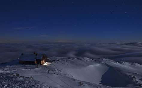 Fond D Cran X Px Des Nuages Chalet Paysage Lumi Res