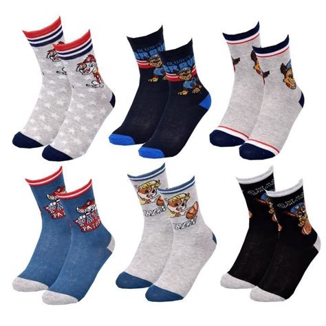 Chaussettes Gar On Pat Patrouille Paw Patrol Pack De Paires