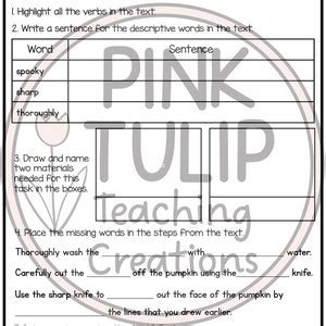 Procedural Text Examples Ten Reading Samples With Comprehension Etsy