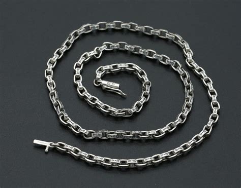 Мужская Серебряная Цепочка Цепь Chrome Hearts 60 См 4.5 Мм 33 Грамма ...
