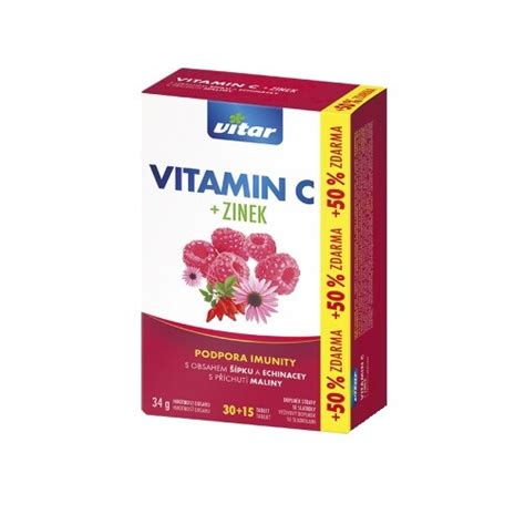 Vitar Vitamin C Zinek Echinacea Pek Tbl Skladem Benu Cz