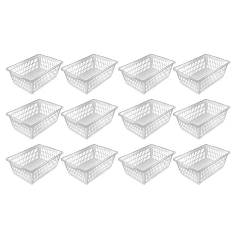 YBM Home Plastic Storage Basket Bin And Drawer Organizer 11 5 X 8