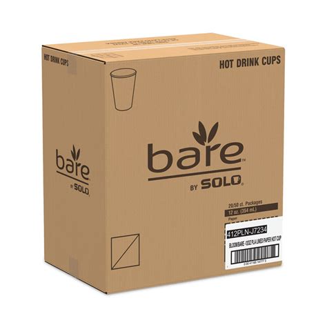 Bare By Solo SOLO Bare Eco Forward PLA Paper Hot Cups Dart 412PLNJ7234P PK Betty Mills