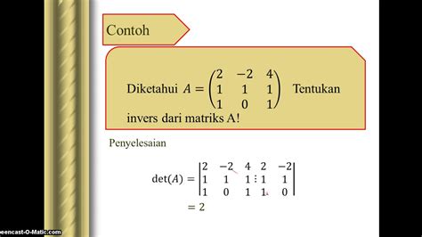 Cara Menentukan Invers Matriks Ordo 2x2 Dan 3x3 YouTube