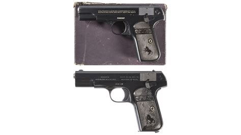 Two Colt Model 1903 Pocket Hammerless Semi Automatic Pistols Rock Island Auction