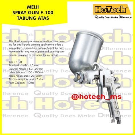 Jual Spray Gun Meiji F100 F 100 Tabung Atas Super Taiwan MEIJI