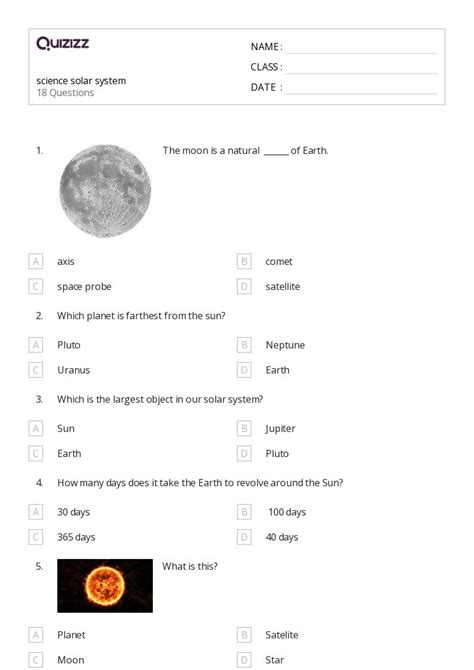 50 Earth And Space Science Worksheets On Quizizz Free And Printable