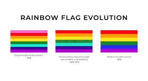 Ejemplo Moderno De La Evolución De La Bandera Del Arco Iris Del Orgullo