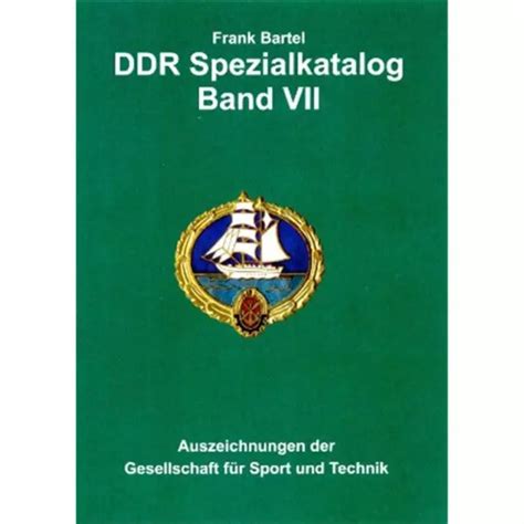 DDR SPEZIALKATALOG BAND VII Auszeichnungen der Gesellschaft für Sport