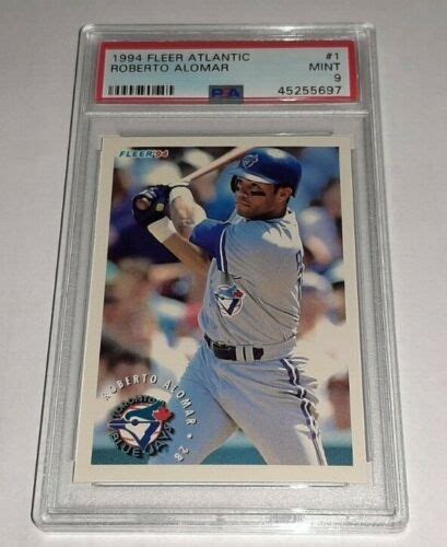 1994 Fleer Atlantic Sunoco 1 Roberto Alomar SP Card Graded PSA 9 Pop 3