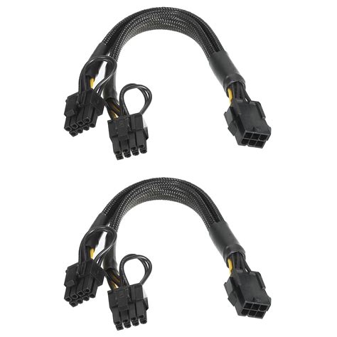 Uxcell Pcie Cable 6 Pin To Dual 8 Pin 62 Male Gpu Cable Extension Pci Express Power Adapter