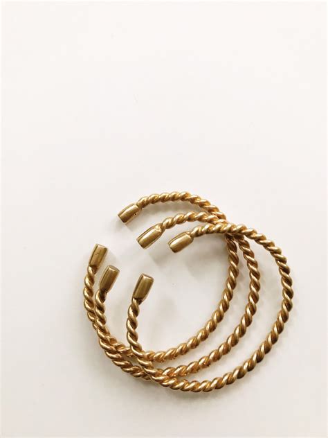 Kofi Cuff Brass Bangles Stack Bracelets African Jewelry Egyptian Jewelry Gold Bangles