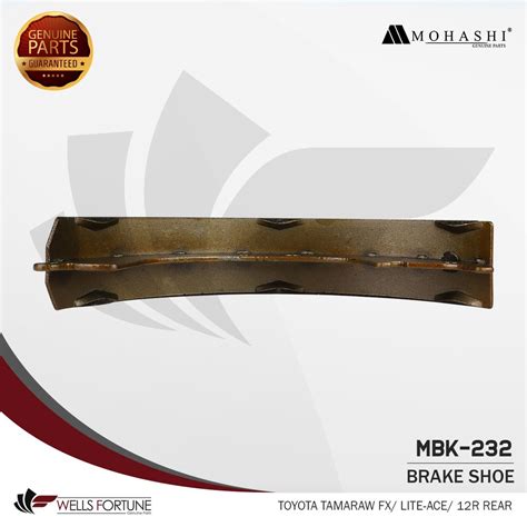 TOYOTA TAMARAW FX LITE ACE 12R REAR MOHASHI BRAKE SHOE 4 PCS