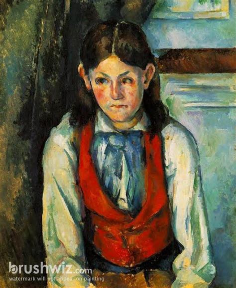 Boy In A Red Waistcoat By Paul Cezanne Oil Painting Reproduction