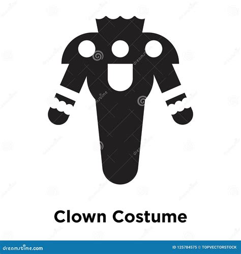 Clown Costume Icon Vector Isolated On White Background Logo Con Stock Vector Illustration Of