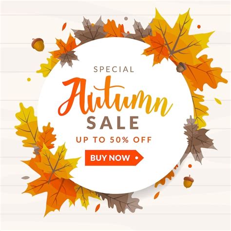 Premium Vector Autum Sale Discount Background