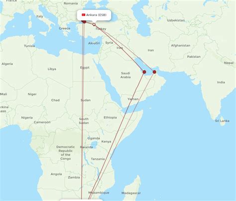 Flights From Ankara To Johannesburg ESB To JNB Flight Routes