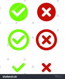 Set Green Red Check Mark Icons Stock Vector 560791363 - Shutterstock