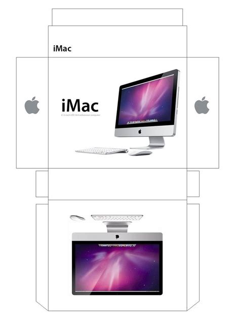 Imac Box Papercraft By Facundoneglia Imprimibles Para Muñecas