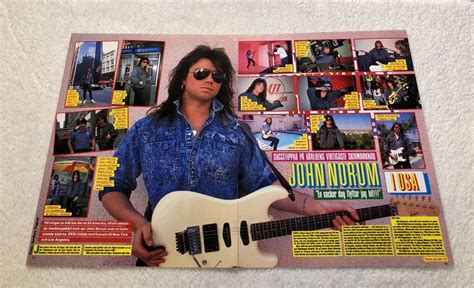 JOHN NORUM 1988 EUROPE Clipping Poster Swedish Music Magazine Okej