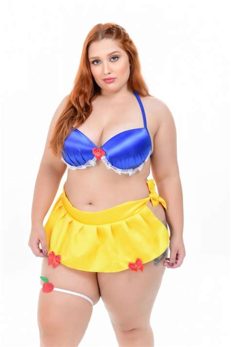 Beth Lingerie Sex Shop Fantasia Plus Size Bojo Branca De Neve