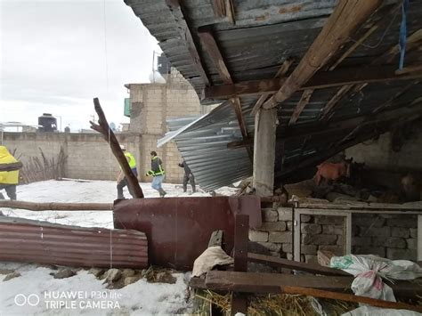 Colapsan Techumbres Por Fuerte Granizada En Hueyotlipan